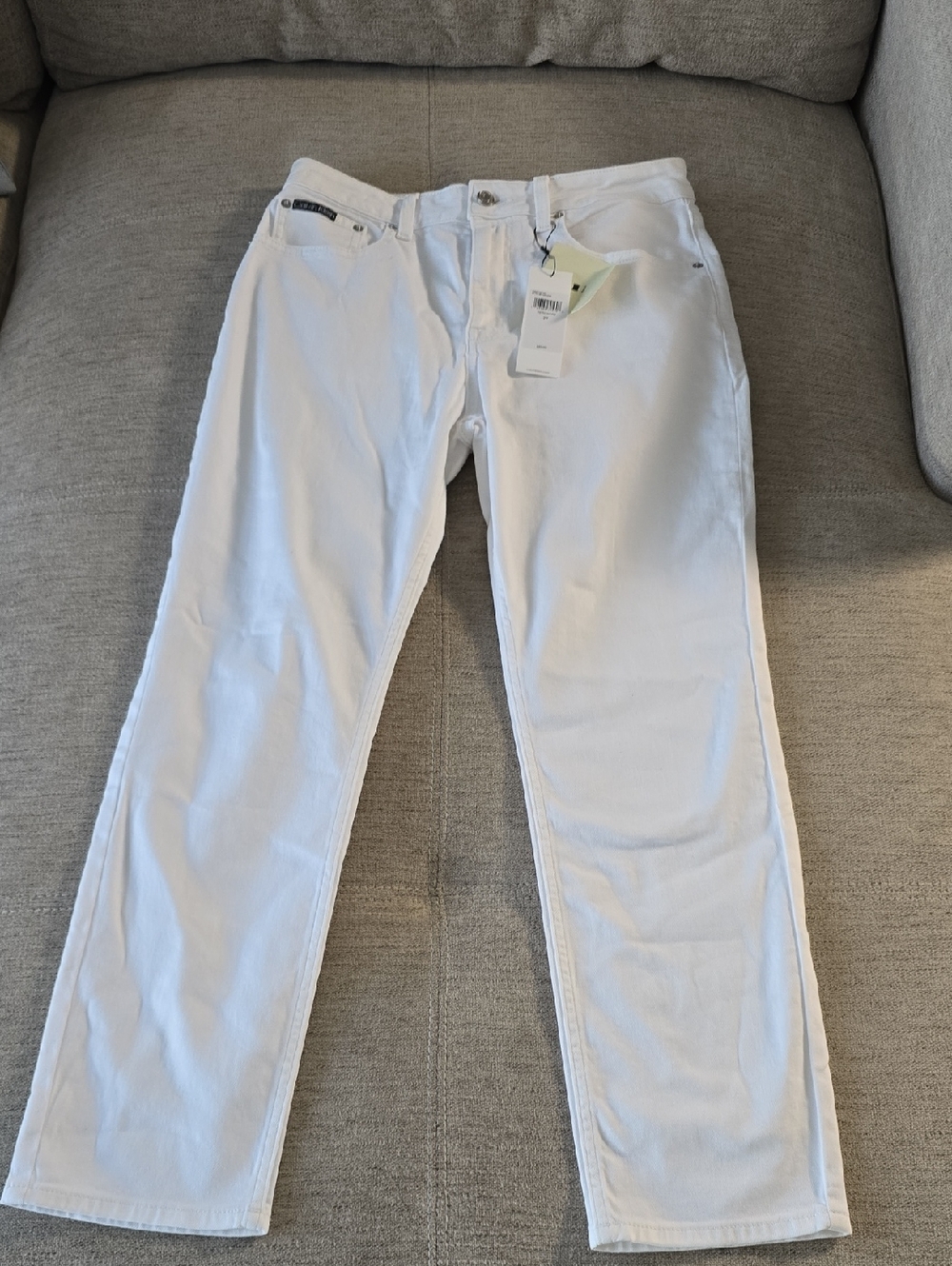 Calvin Klein Women's High Rise Slim White Jeans Sz 29